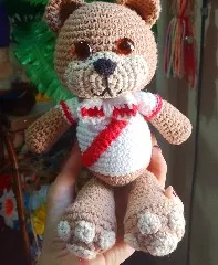 Osito con remera tejido a crochet