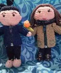 Pareja personalizada tejido a crochet